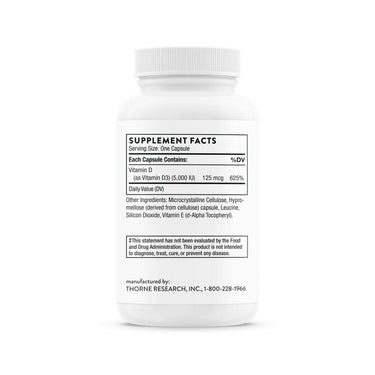 Thorne Vitamin D - 5,000 - Accelerated Health Products